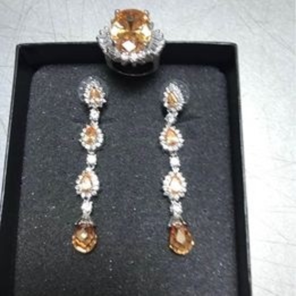 Amber Earings And Ring